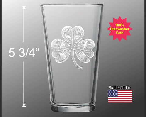 Shamrock Pint Glass