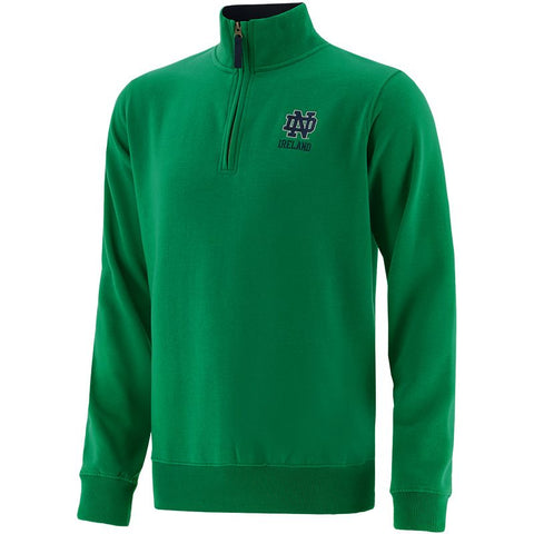 Notre Dame/Ireland Green & Navy 1/4 Zip nd5019