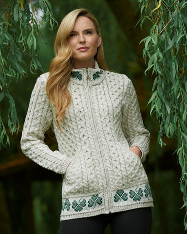 Shamrock Zip Cardigan