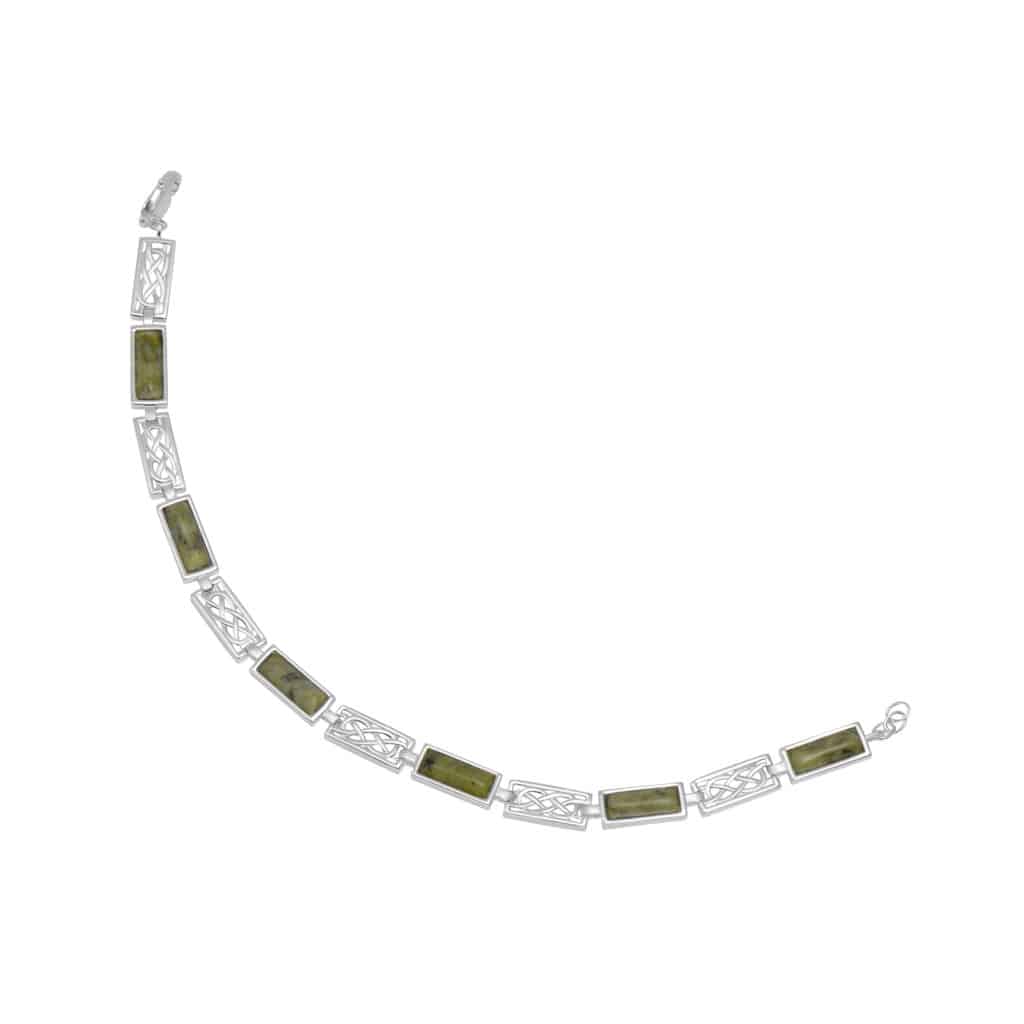Connemara Marble Celtic Knot Link Bracelet