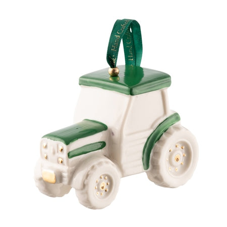 Belleek Tractor Ornament - Green