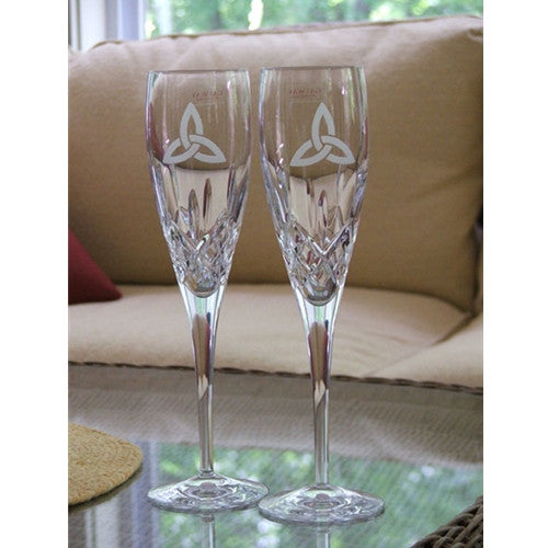 Trinity Knot Champagne Flutes