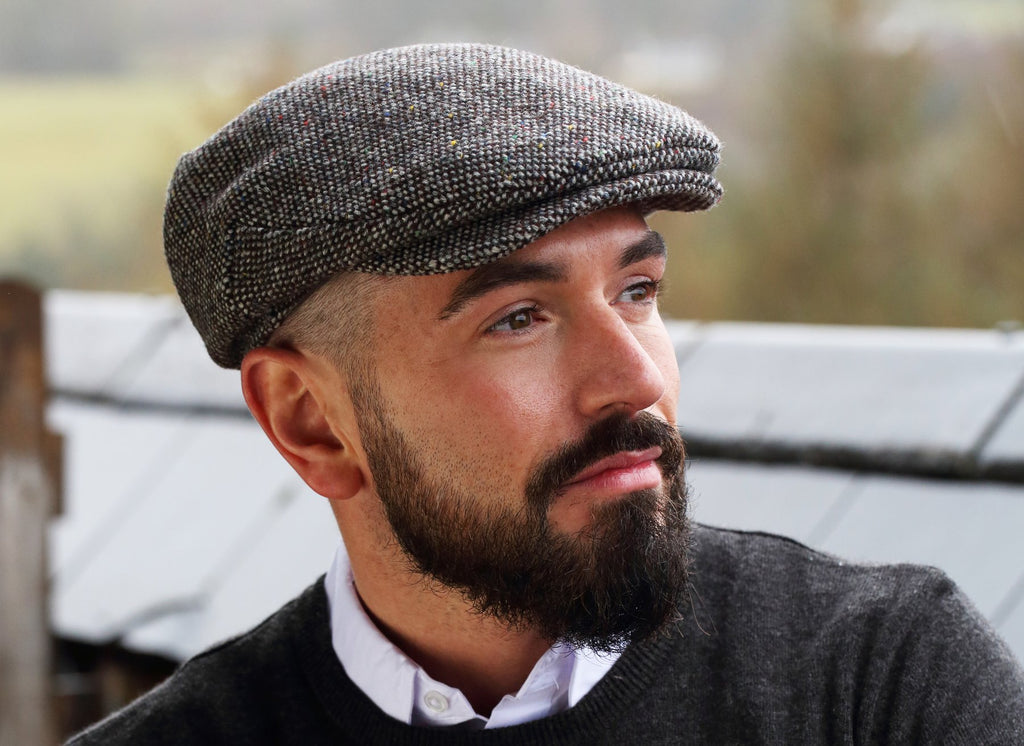 Salt & Pepper Grey Tweed Flatcap