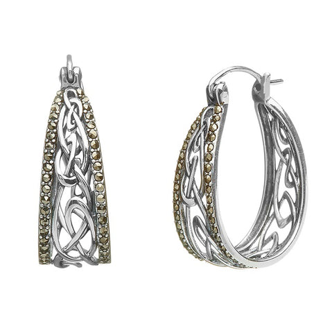 Celtic Knot Hoop Earrings