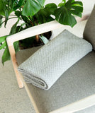 Moss Textured Throw - Pearl Grey