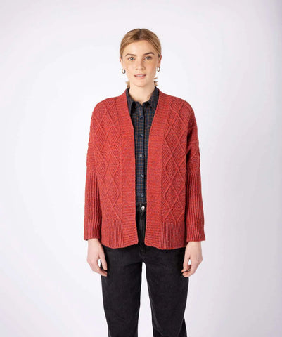 Brome' Batwing Diamond Pattern Cardigan