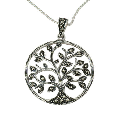 Marcasite Tree of Life Pendant (Small)