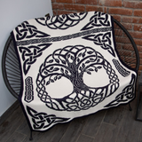 Tree of Life Trinity Knot Wool Blend Throw (2 Colors Available)