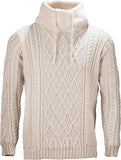 Aran Sweatshirt Collared Pullover