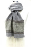 Celtic Border Scarf -Alpine Slate