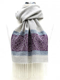 Celtic Border Scarf -Arctic Grey