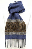Celtic Border Scarf - Nordic Blue