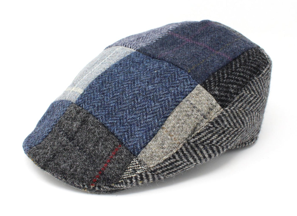 Patchwork Grey Tweed Touring Cap