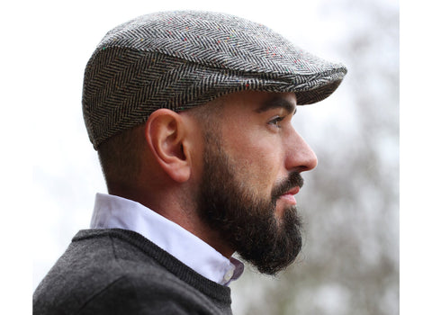 Multi Black Fleck Herringbone Touring Cap