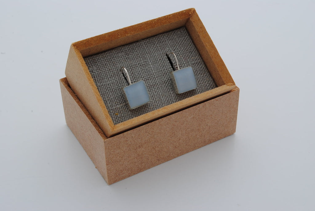 Royal Doulton Blue Square Drop Earrings