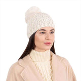 Aran Wool Bobble Hat (3 Colors Available)