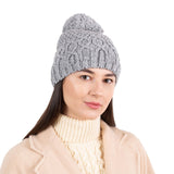 Aran Wool Bobble Hat (3 Colors Available)
