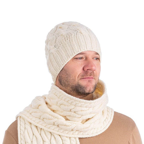 Cable Knit Hat - Cream