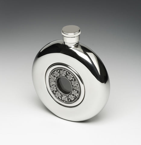Shamrock Glass Center Flask