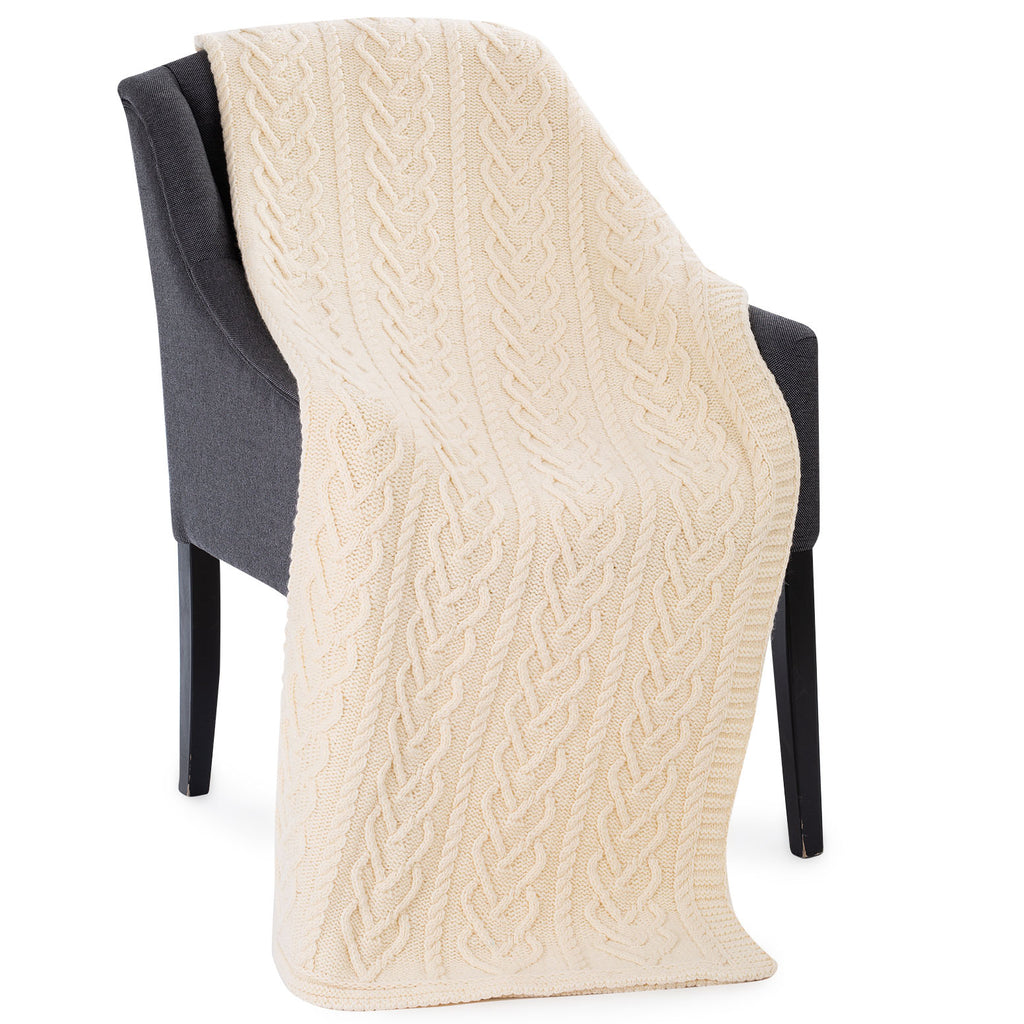 Irish Wool Heart Throw