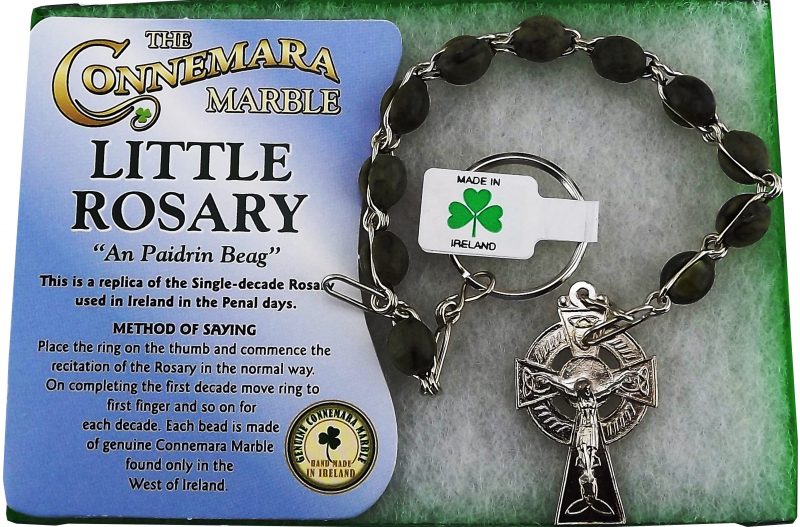 Connemara Marble Rosary Key Chain - Oval Bead