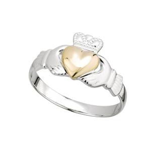 Two Tone Claddagh Ring - Ladies