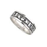 Oxidised Claddagh & Celtic Knot Band