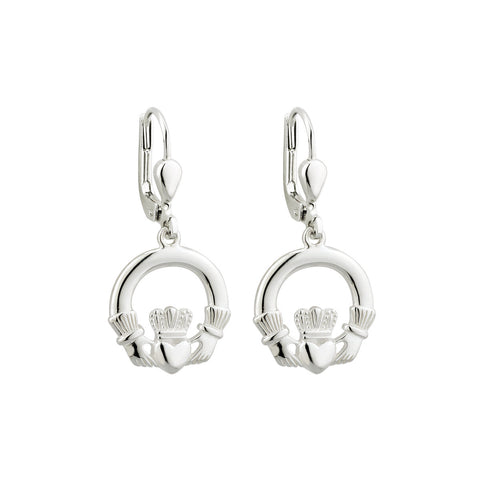 Claddagh Drop Earrings (Lg)