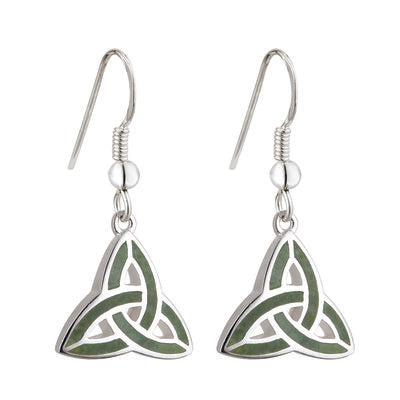 Connemara Marble Trinity Knot Drop Earrings