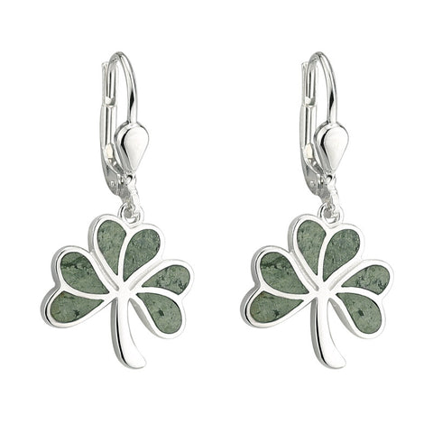 Connemara Marble Shamrock Earrings