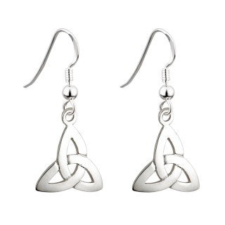 Trinity Knot Drop Earrings - Sterling Silver