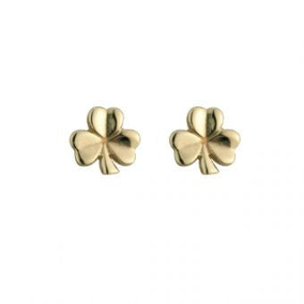 Shamrock Post Earrings - 10ct -