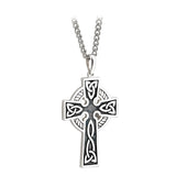 Double Sided Oxidized Sterling Celtic Cross