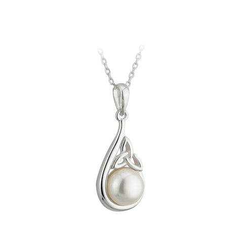 Trinity Knot Pearl Pendant