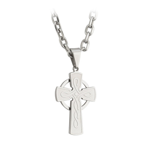 Stainless Steel Engraved Cross