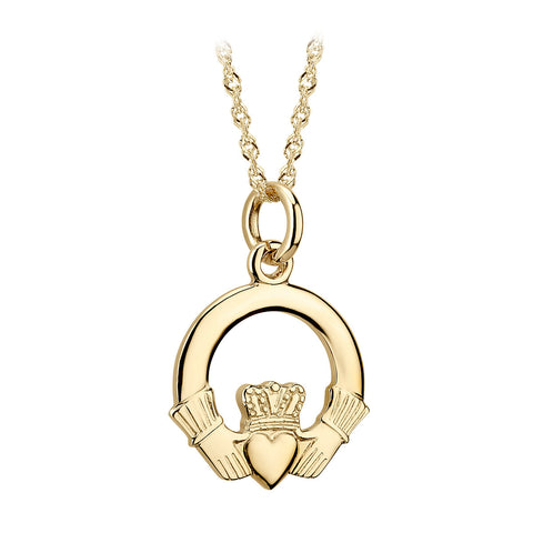 10K Medium Claddagh Pendant