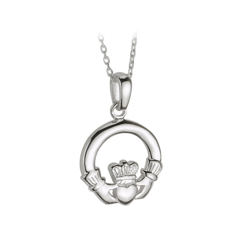 Small Heavy Claddagh Pendant