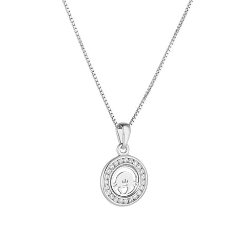 Child's Claddagh CZ Pendant