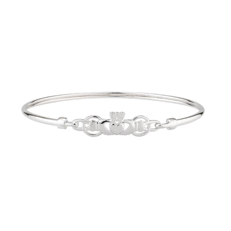 Claddagh Bangle - Sterling Silver