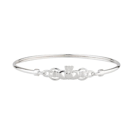 Claddagh Bangle - Sterling Silver