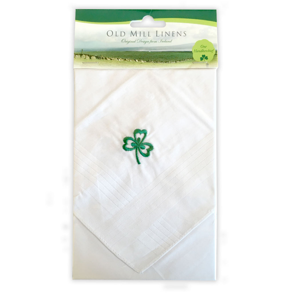 Gents Shamrock Handkerchief (2 Colors Available)