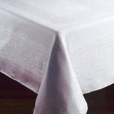 Colmcille White Irish Linen Tablecloth - 54&quot;x72&quot;