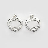 Claddagh &amp; Trinity Knot Earrings - Sterling Silver