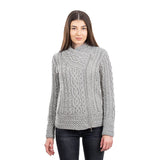 Cable Knit Side Zip Cardi w/Pockets