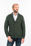 Traditional Shawl Collar Aran Cardigan