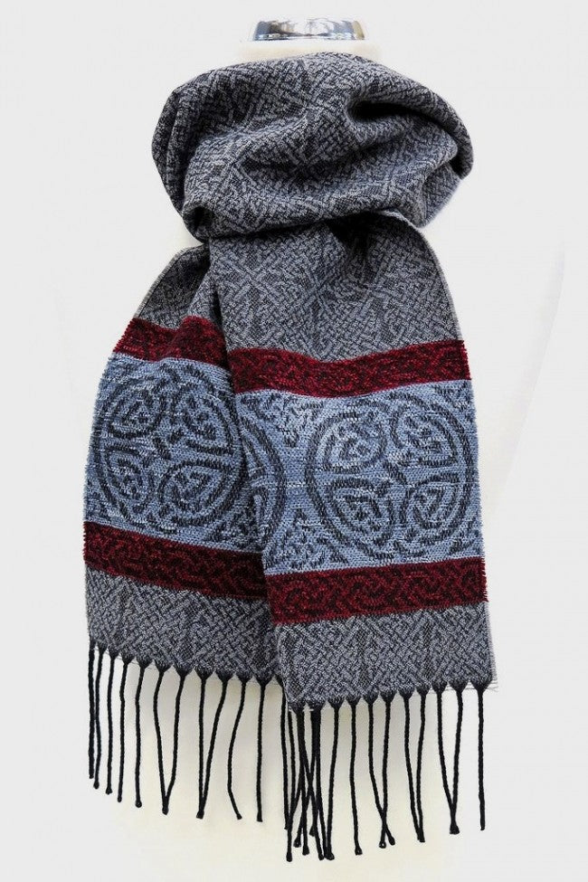 Celtic Border Scarf -Nordic Grey