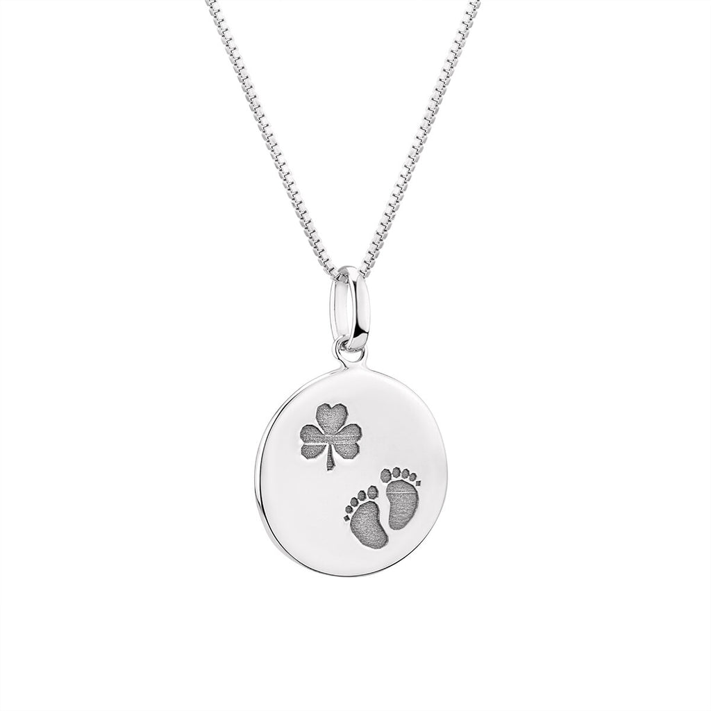 Shamrock Baby Feet Pendant